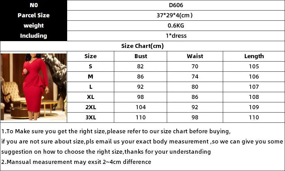 Elegant Bodycon Midi Dress V Neck Long Sleeves Ruffles Draped Side High Waist Church Office Ladies Africa Party Outfit Winter